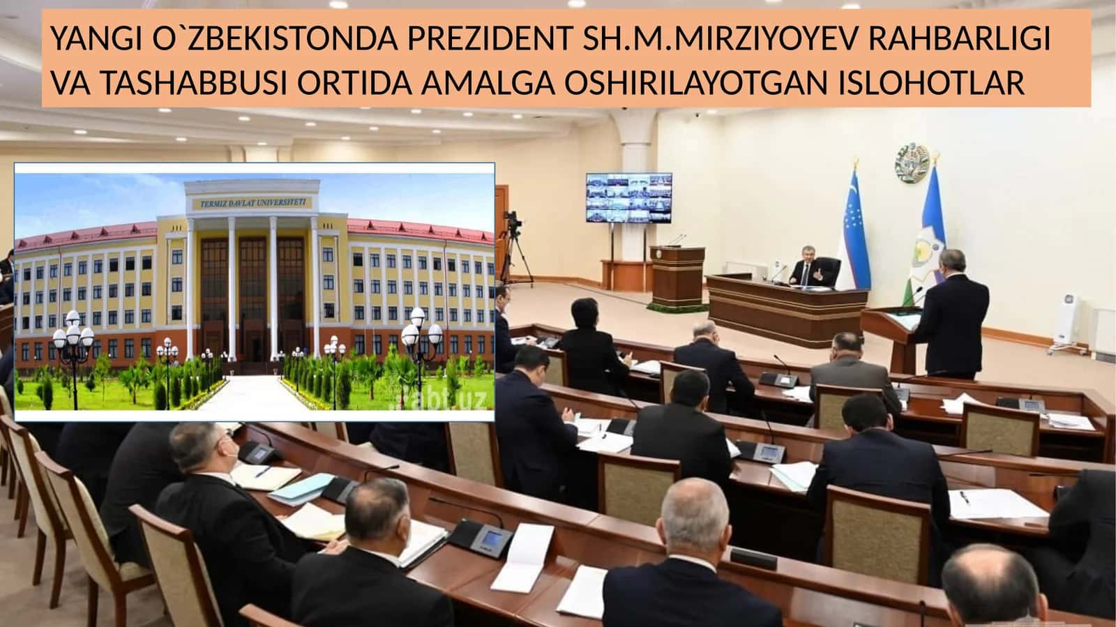 YANGI O`ZBEKISTONDA PREZIDENT SH.M.MIRZIYOYEV RAHBARLIGI VA TASHABBUSI ORTIDA AMALGA OSHIRILAYOTGAN ISLOHOTLAR