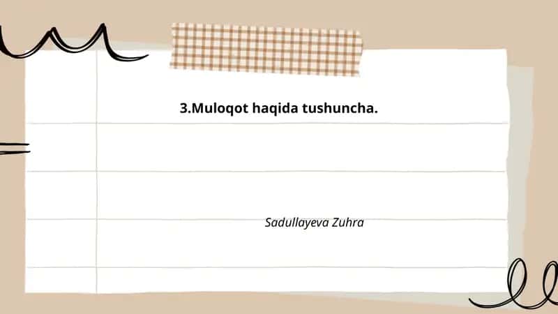Muloqot haqida tushuncha