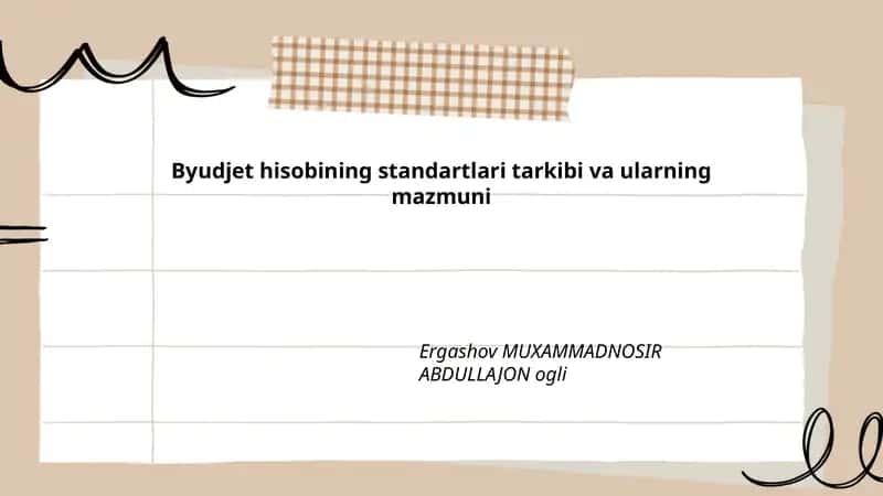 Byudjet hisobining standartlari