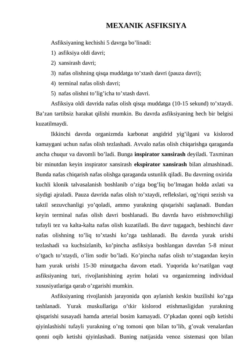 MEXANIK ASFIKSIYA