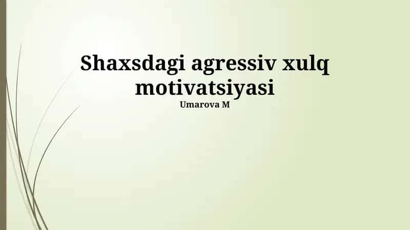 Tajovuzkor Xulqning Ildizlari
