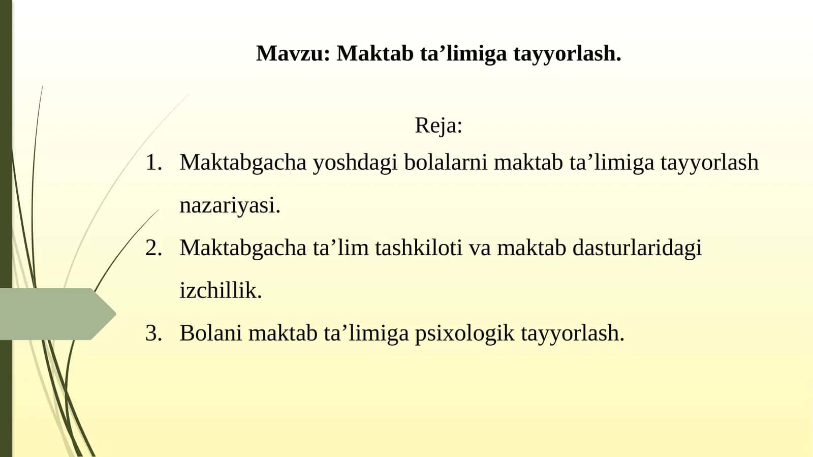 Maktabta’limigatayyorlash