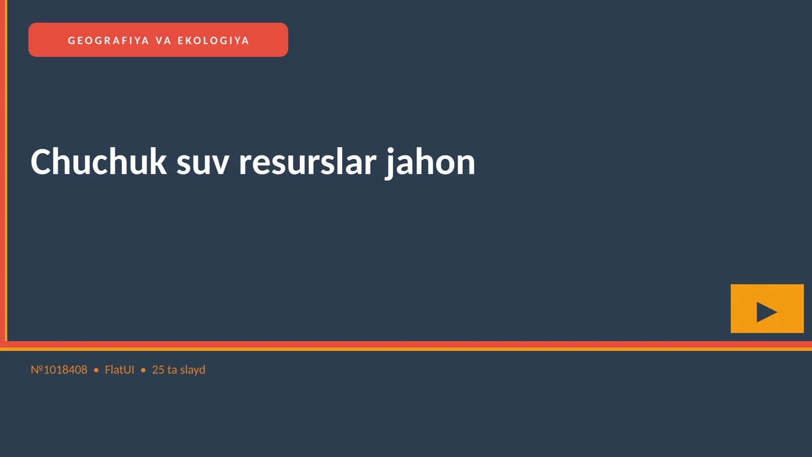 GEOGRAFIYA VA EKOLOGIYA