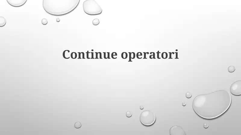 Continueoperatori