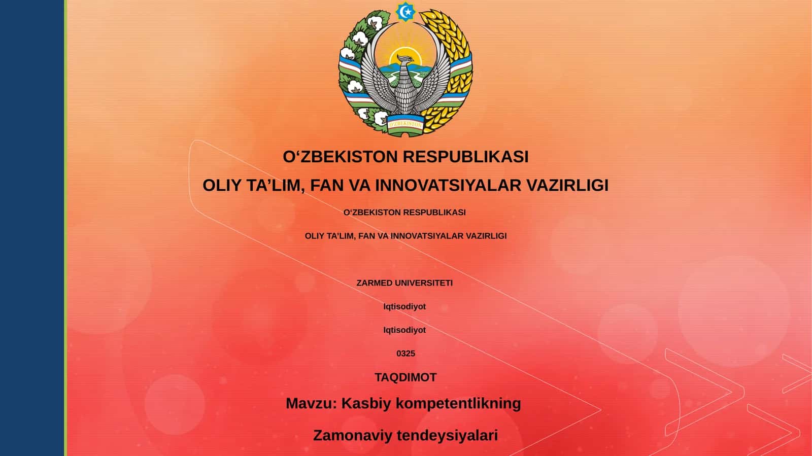 Kasbiy kompetentlikning Zamonaviy tendeysiyalari