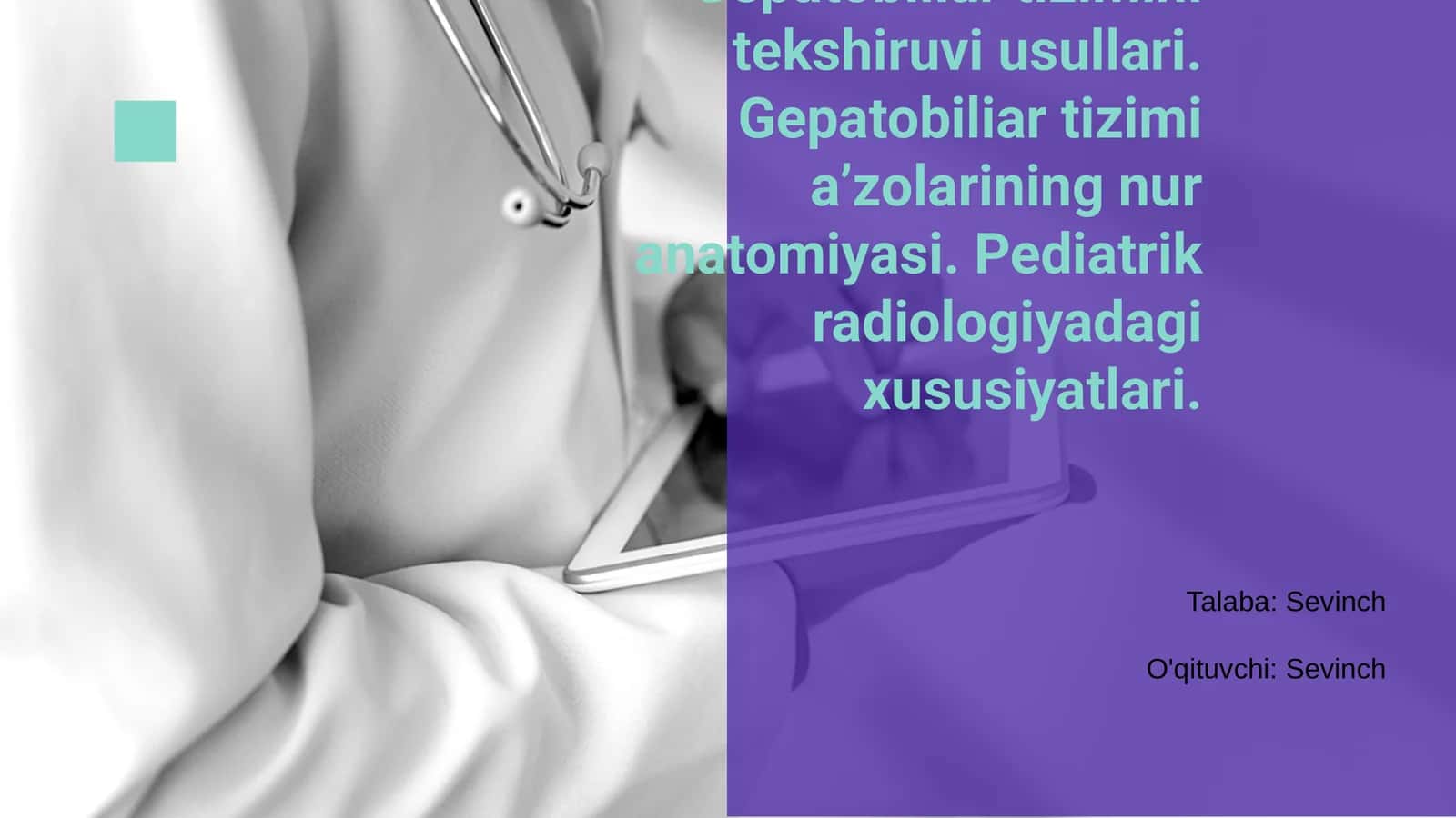 Gepatobiliar Tizimini Tekshiruvi Usullari