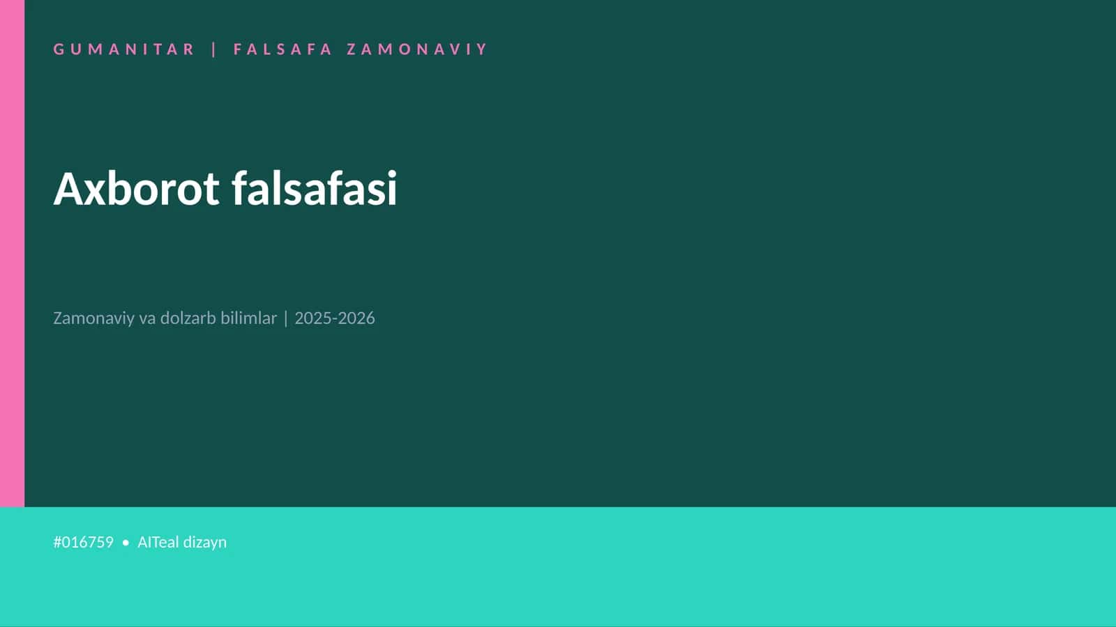 Axborot falsafasi