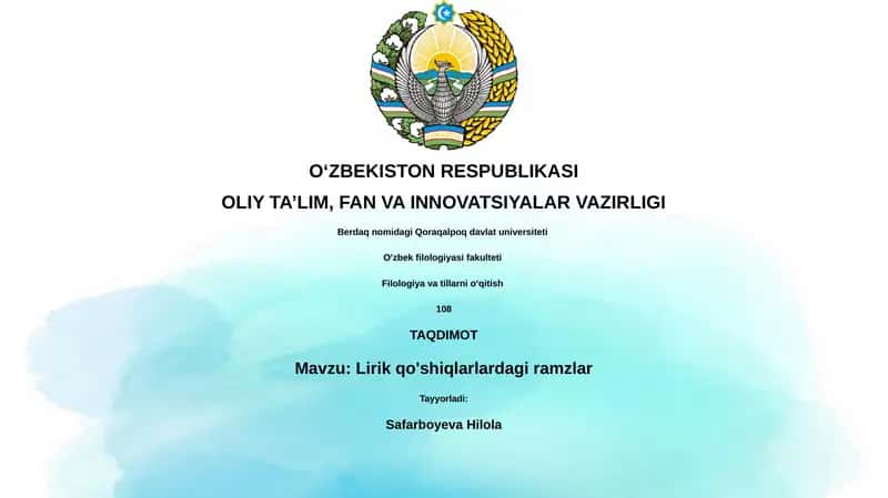 Lirik qo'shiqlarlardagi ramzlar