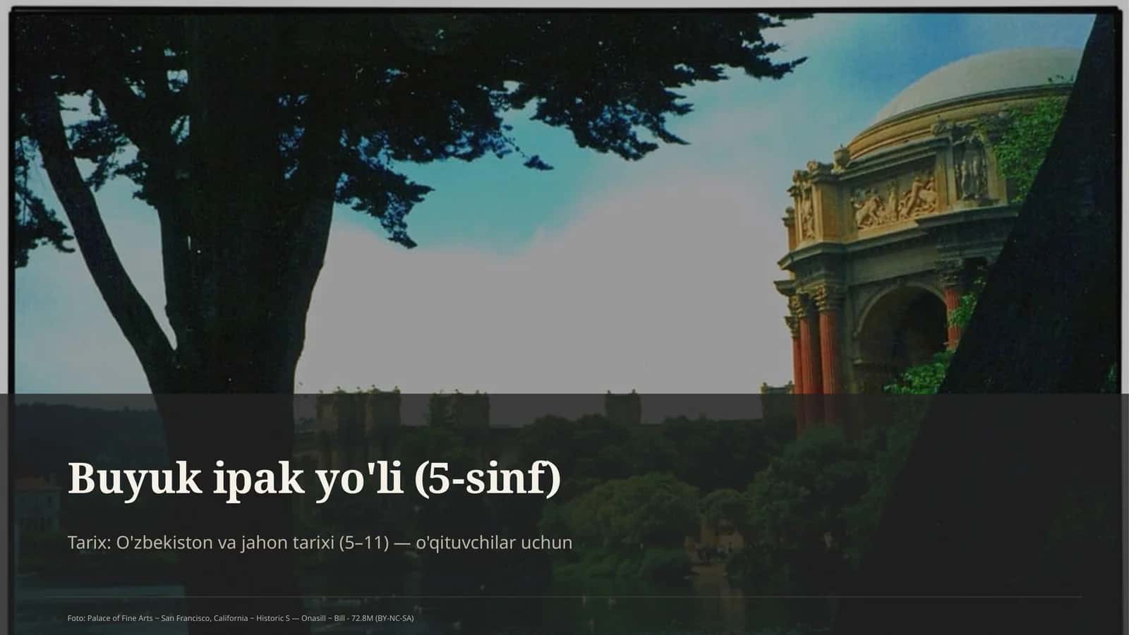 Buyuk ipak yo'li (5-sinf)