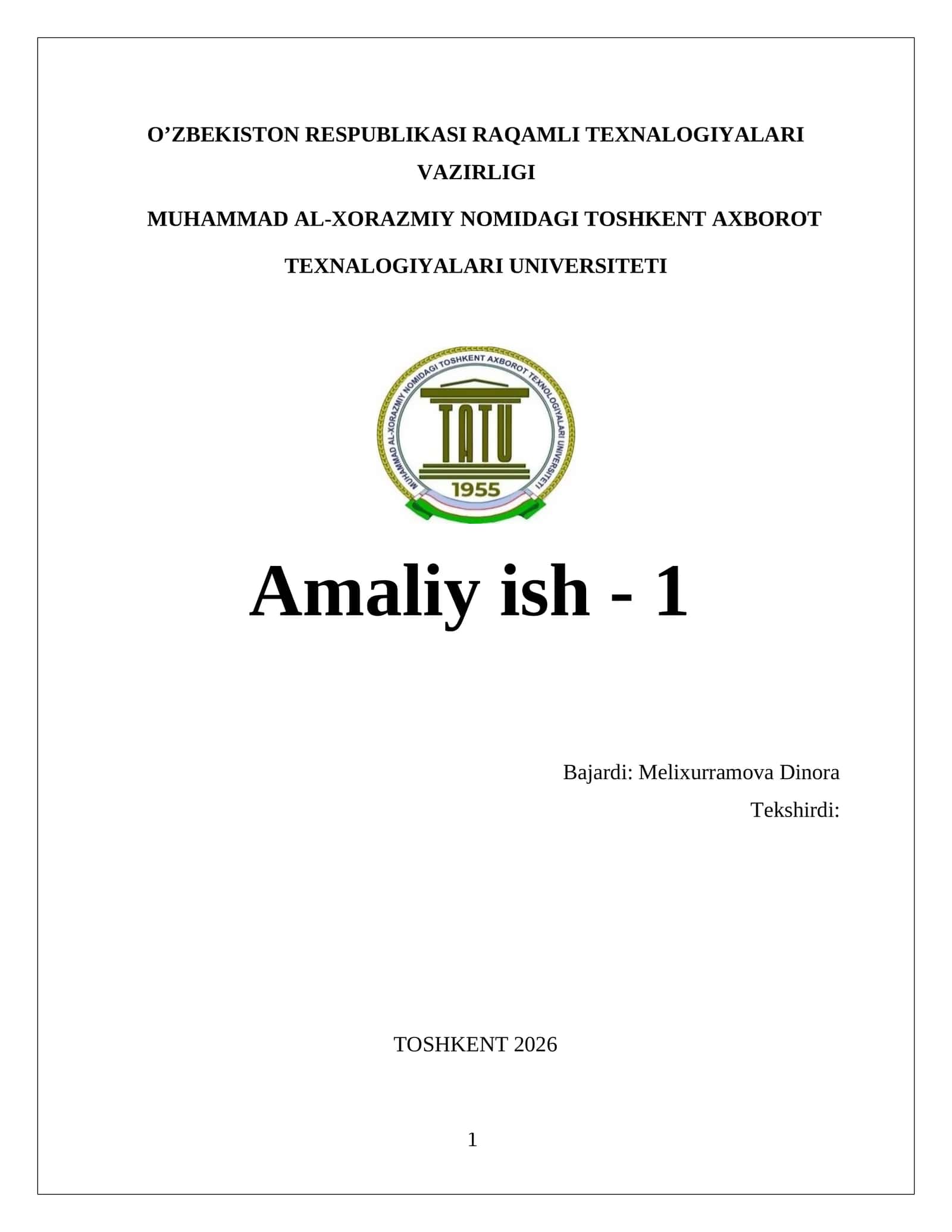 Intel Math Kernel Library (MKL) bilan tanishish va parallel dasturlar tuzish