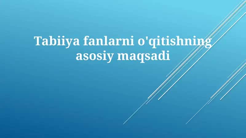 Tabiatshunoslik mohiyati