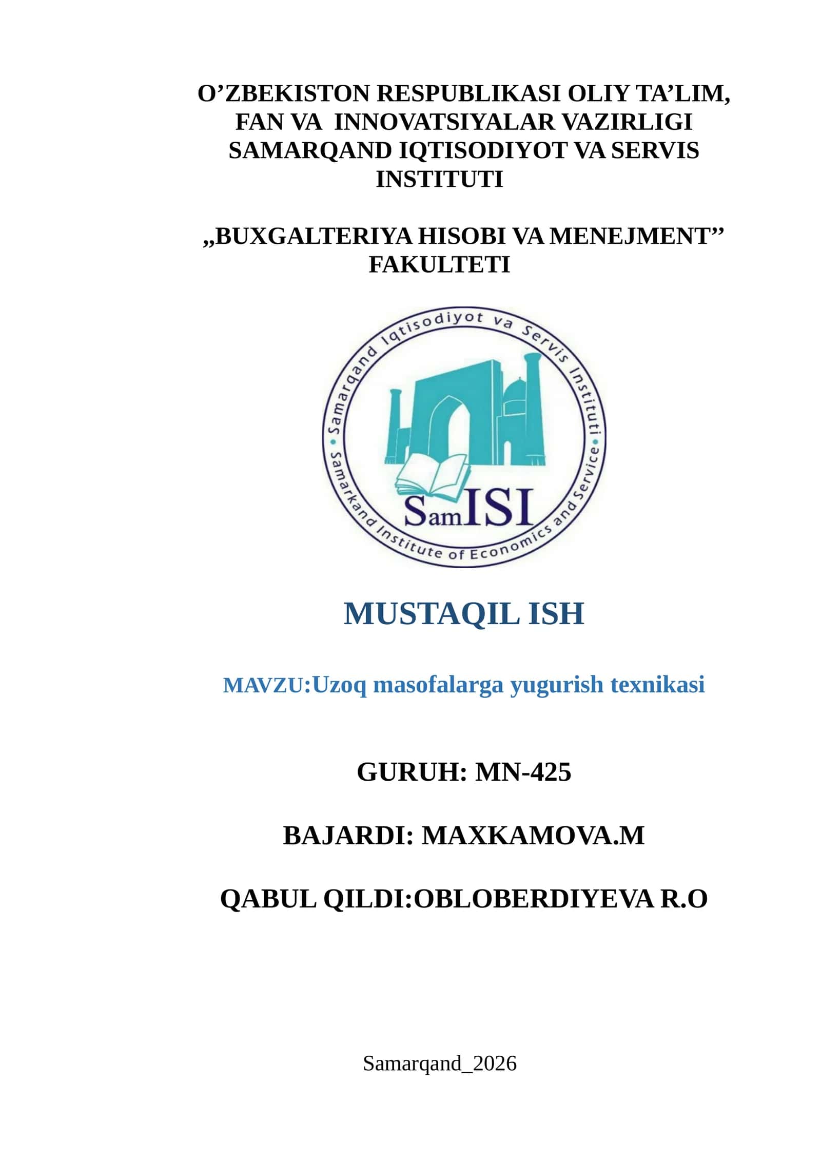 Uzoq masofalarga yugurish texnikasi
