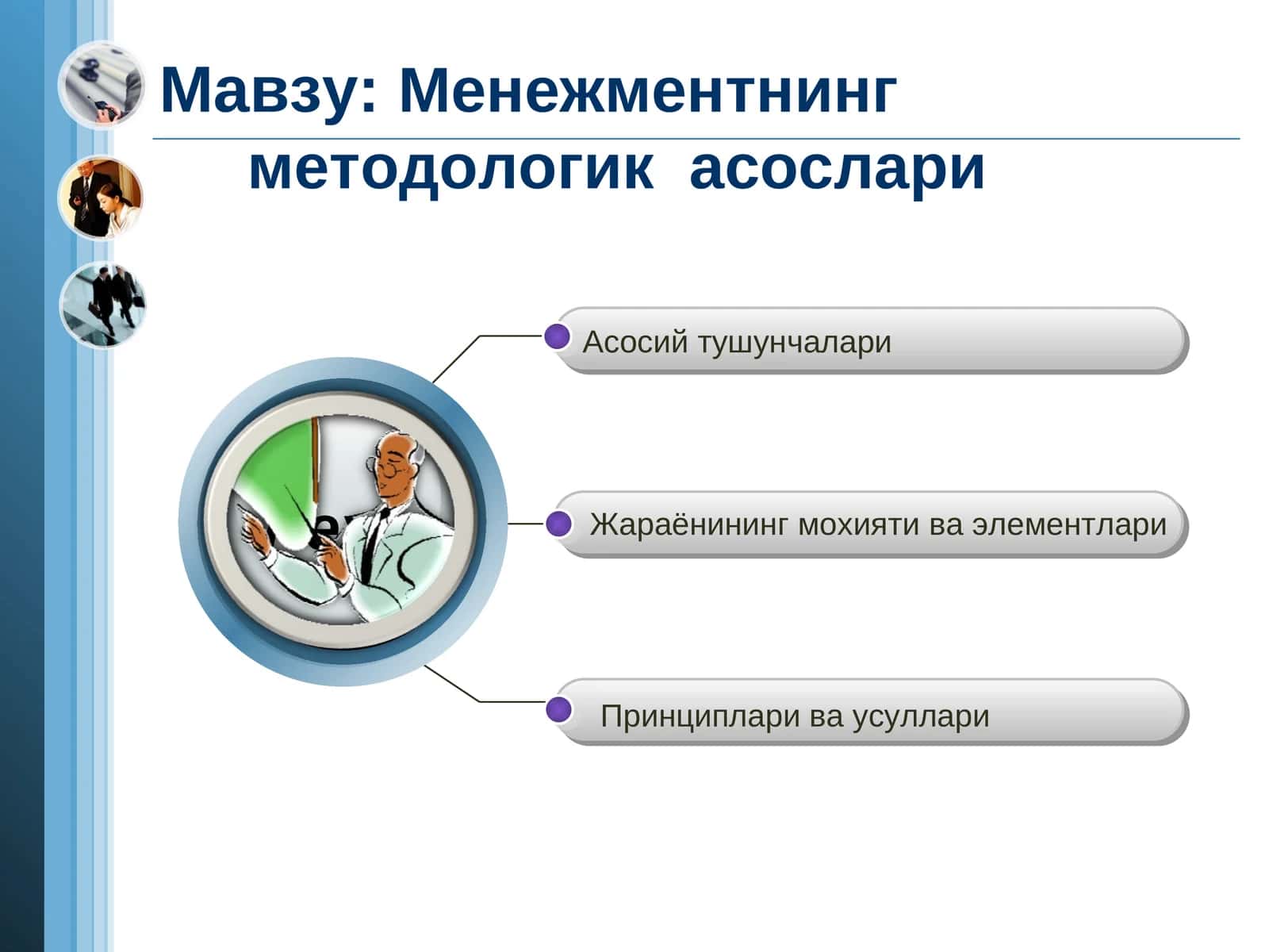 Менежментнинг методологик асослари