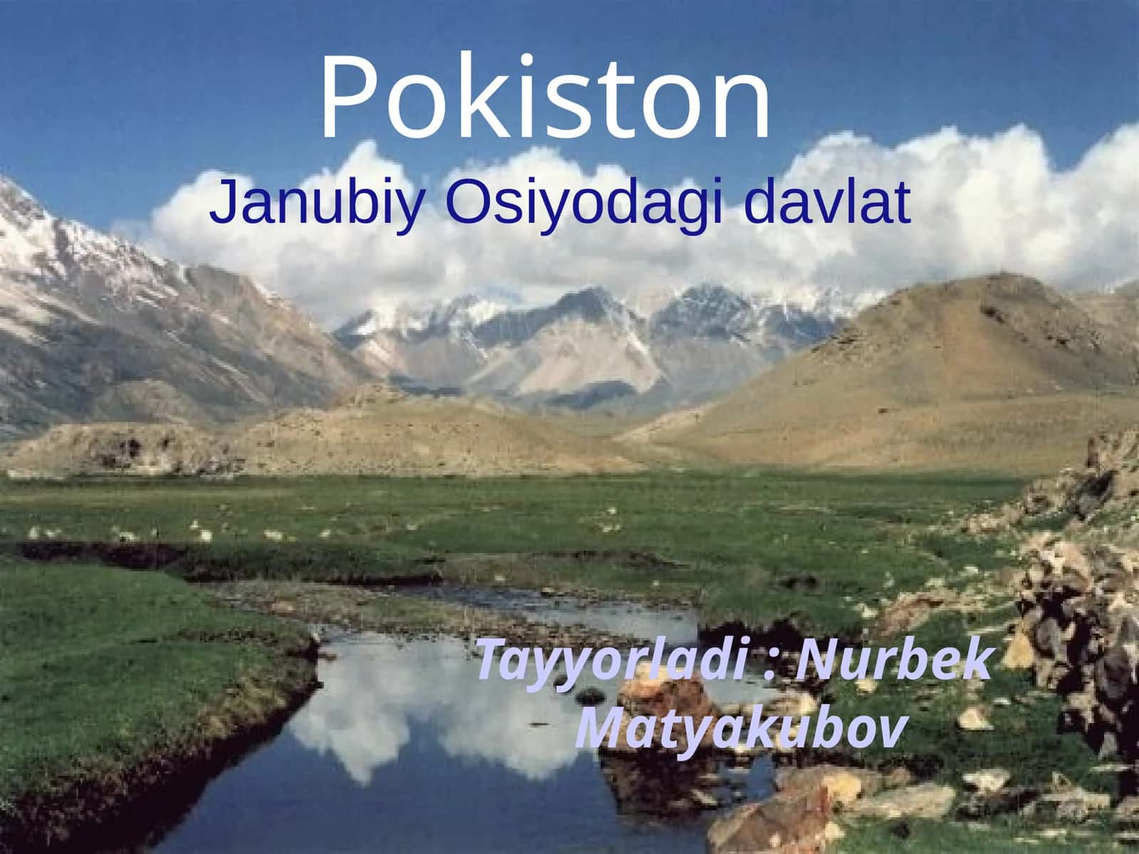 Pokiston Janubiy Osiyoda Davlat