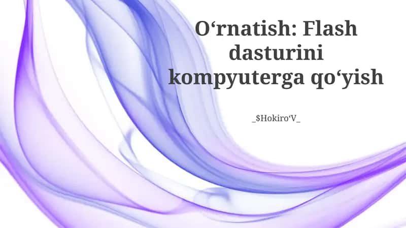 Flash dasturini yuklab olish