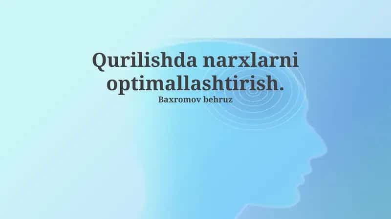 Narxlarni optimallashtirish