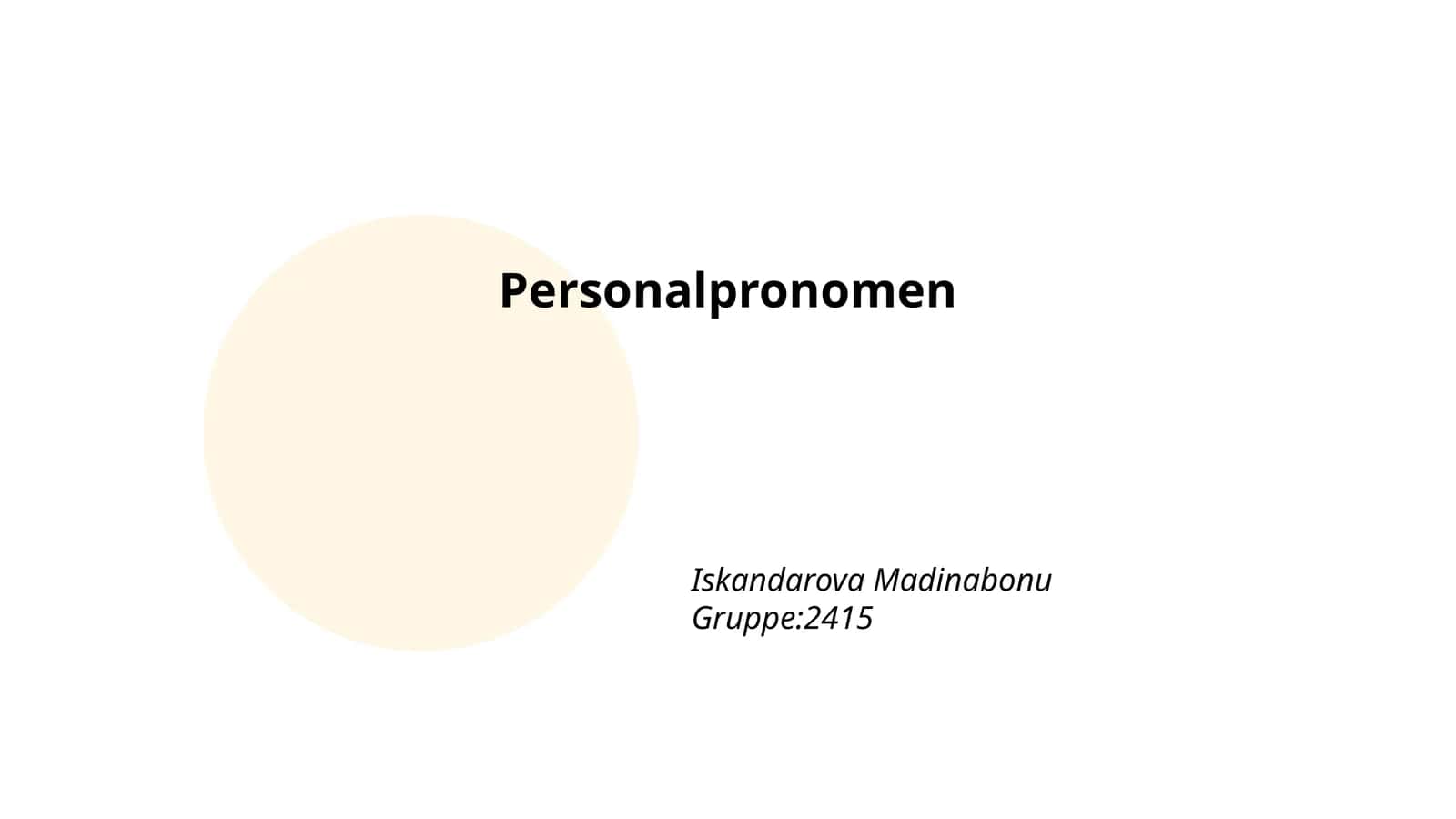 Personalpronomen
