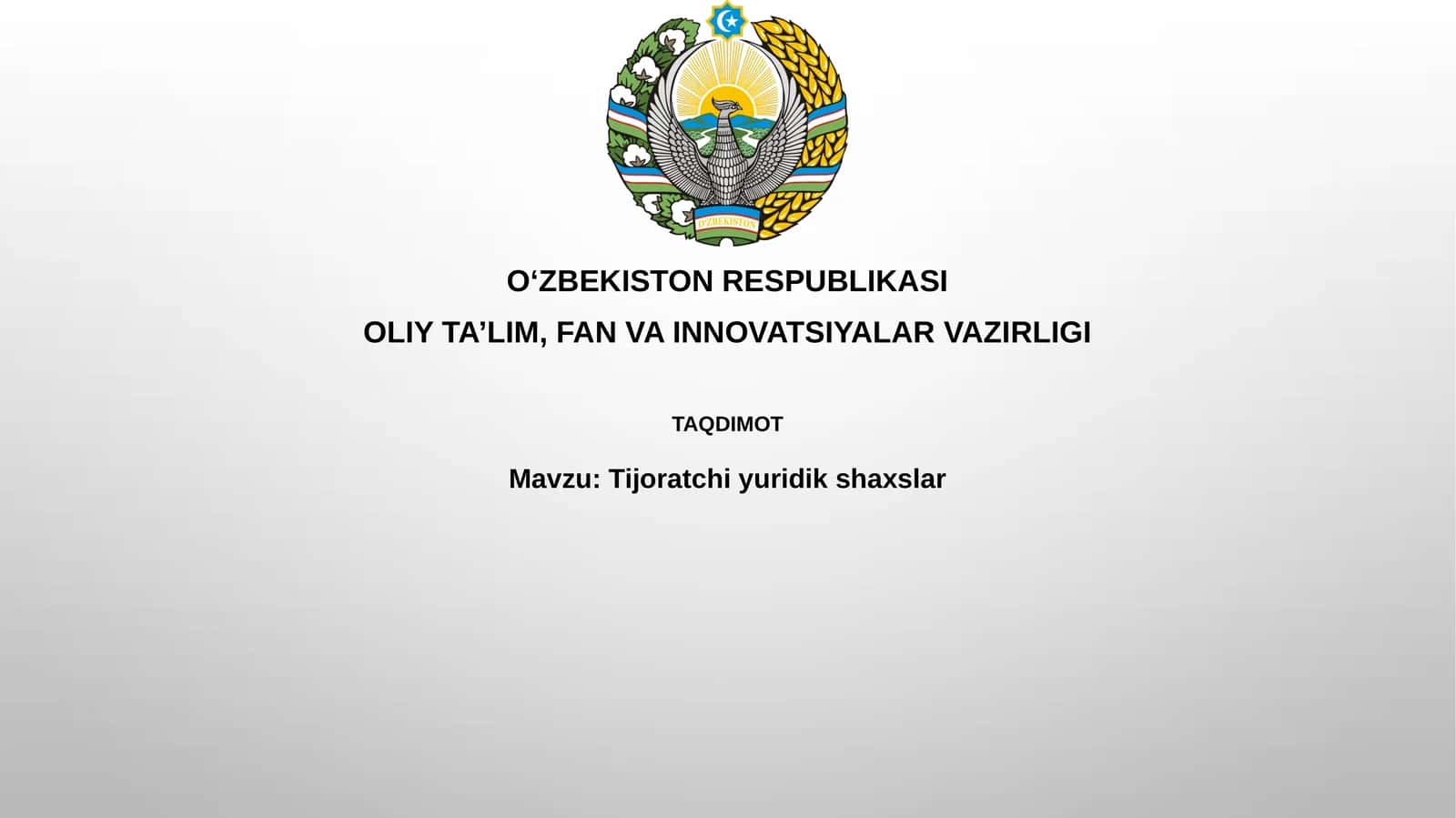 Tijoratchiyuridikshaxslar