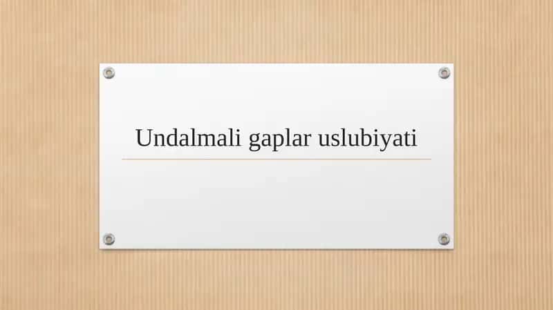 Undalmali gaplar uslubiyati