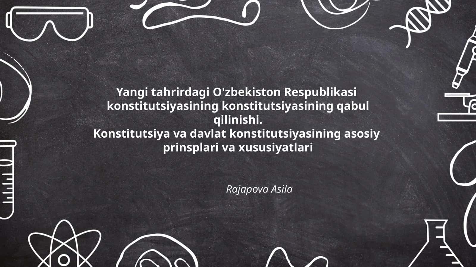 O'zbekiston Respublikasi konstitutsiyasi