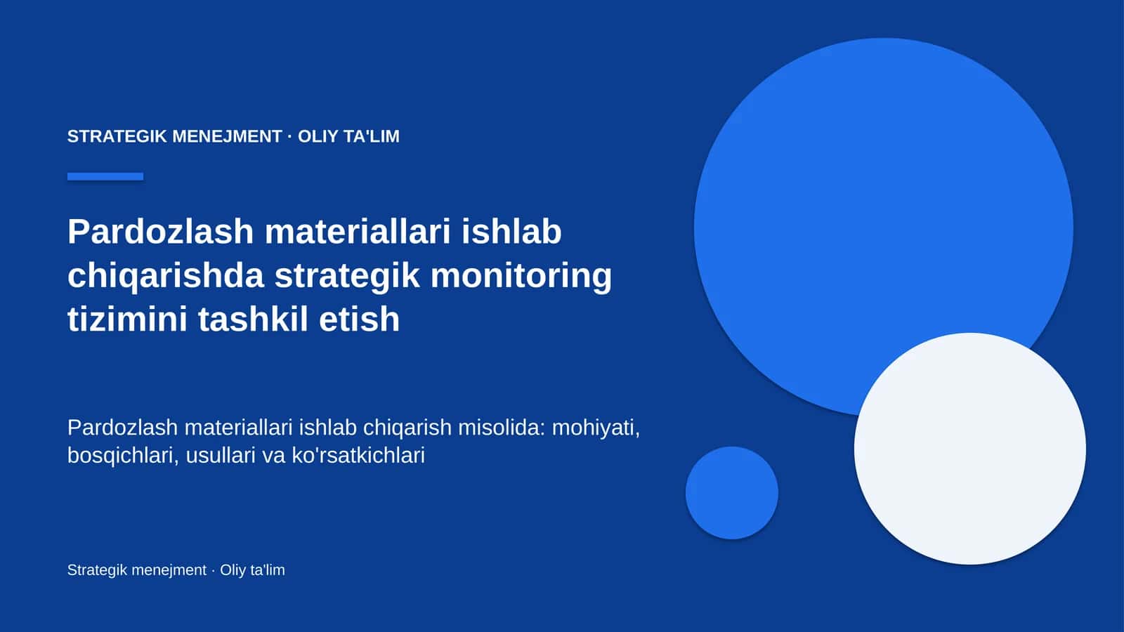 pardozlash materiallari ishlab chiqarishda strategik monitoring tizimini tashkil etish 8761