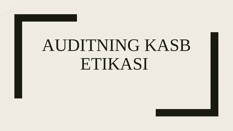 Auditning kasb etikasi