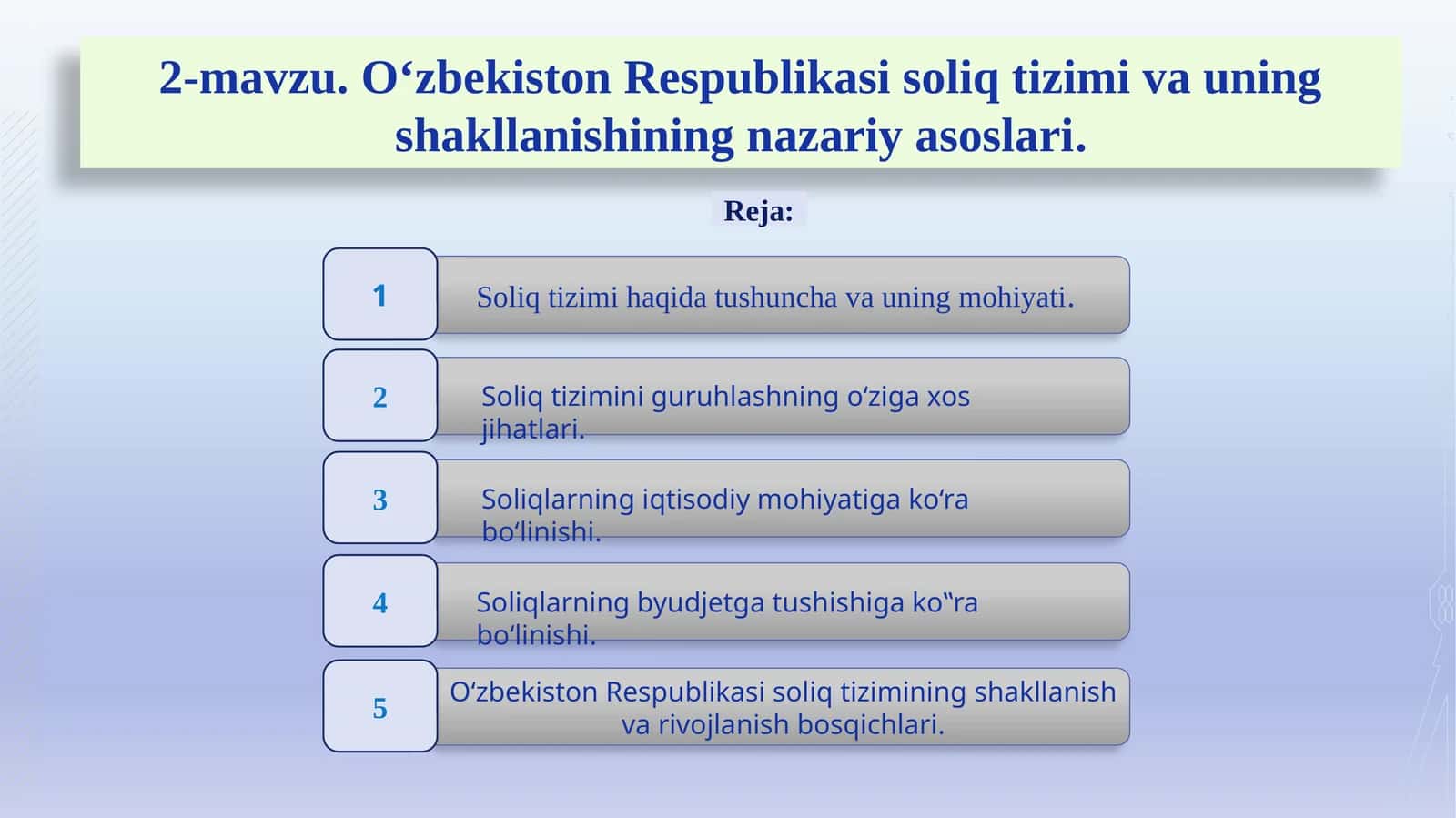 O‘zbekiston Respublikasi Soliqtizimi va Uning Shakllanishi
