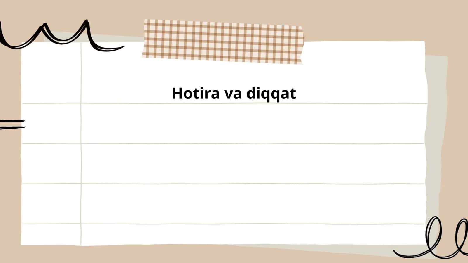 Hotira va diqqat