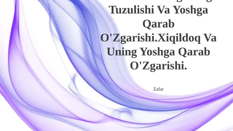 Burun Bo'Shlig'Ining Tuzulishi Va Yoshga Qarab O'Zgarishi