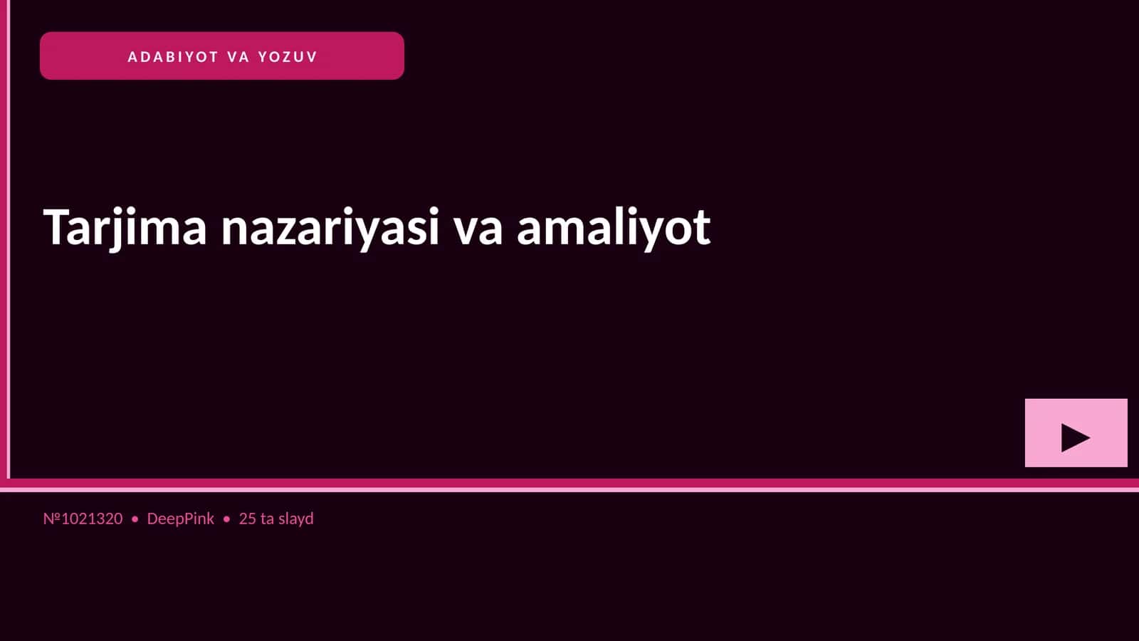 Tarjima nazariyasi va amaliyot