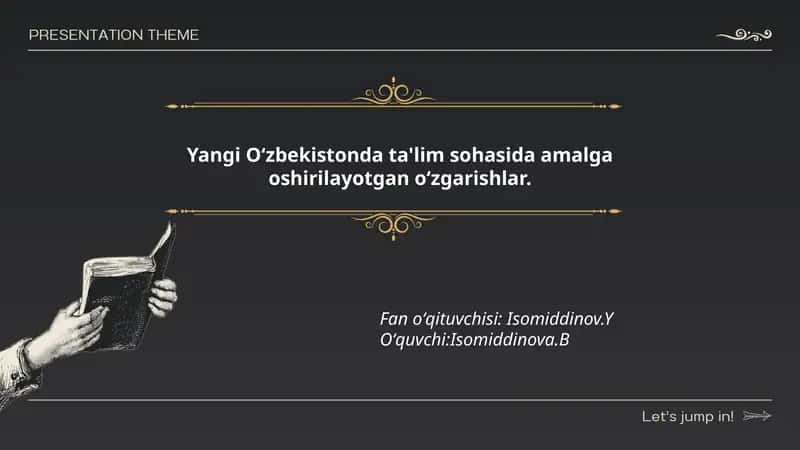 Yangi Oʻzbekistonda ta'lim sohasida amalga oshirilayotgan oʻzgarishlar
