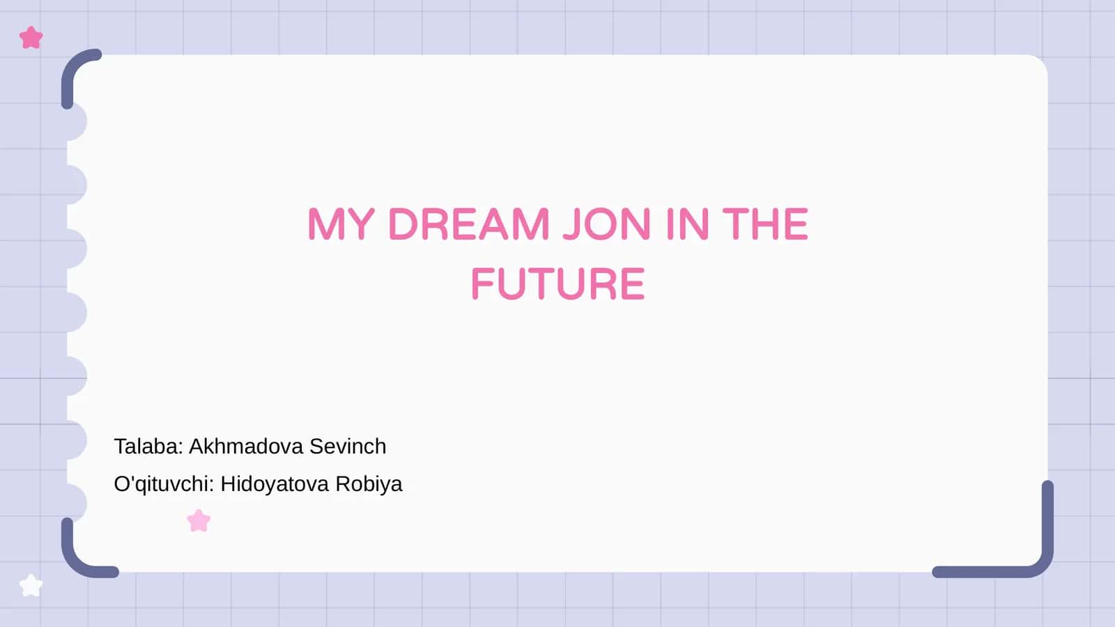 MY DREAM JON IN THE FUTURE