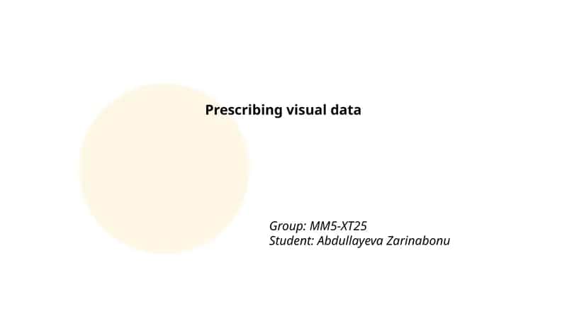 Principles of Prescribing Visual Data