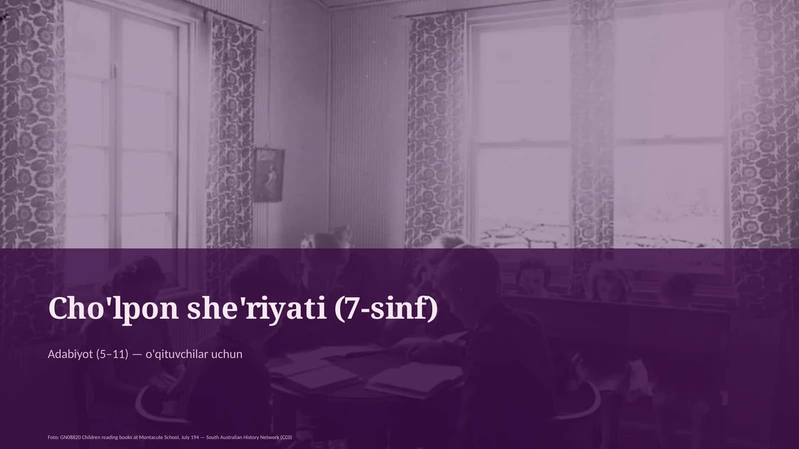 Cho'lpon she'riyati (7-sinf)