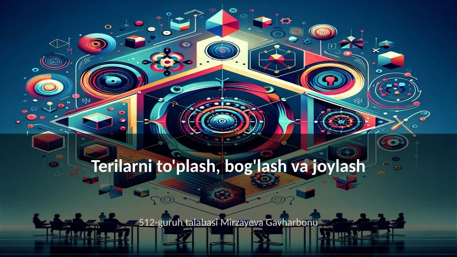 Terilarni to'plash, bog'lash va joylash