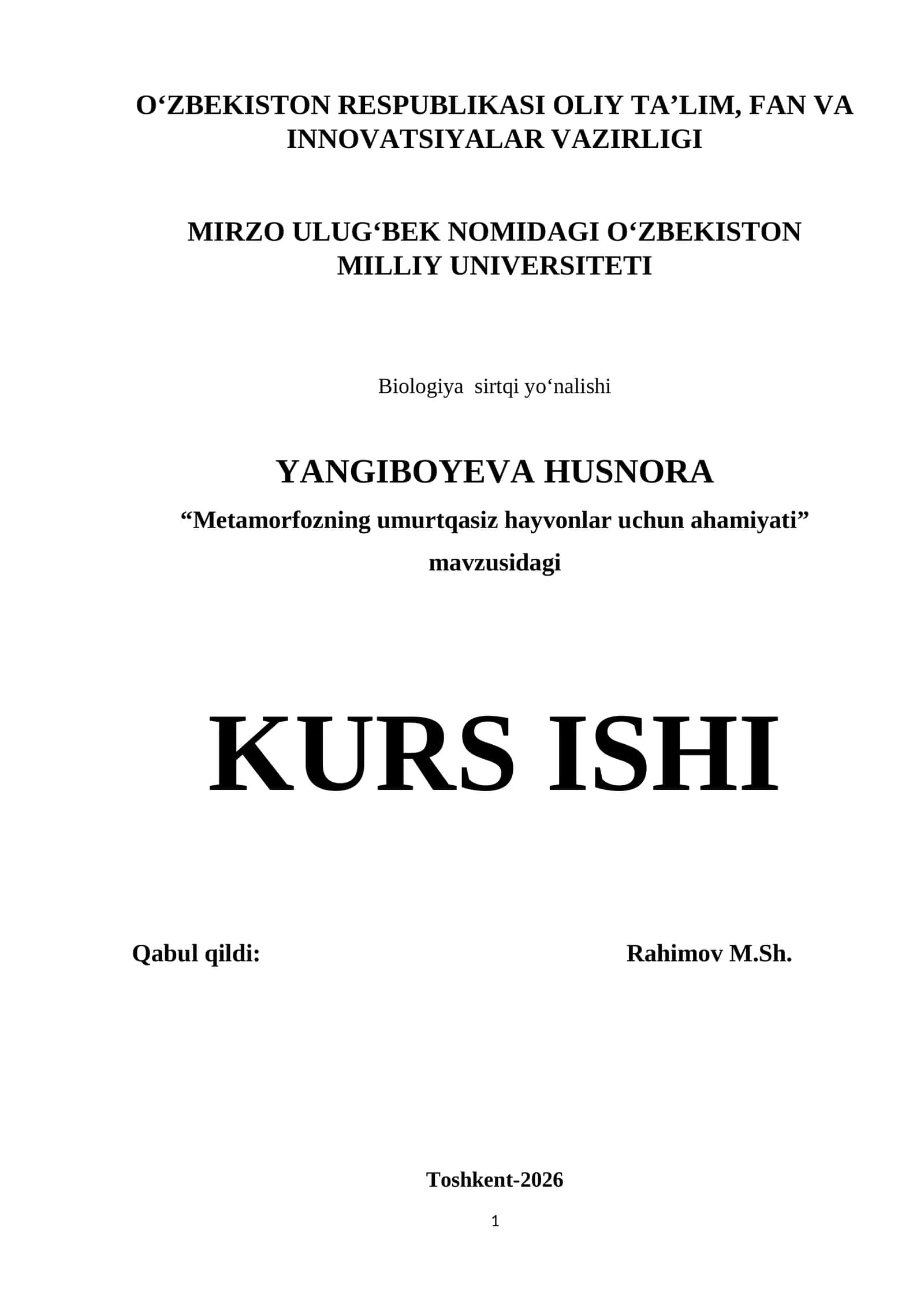 Metamorfozning umurtqasiz hayvonlar uchun ahamiyati