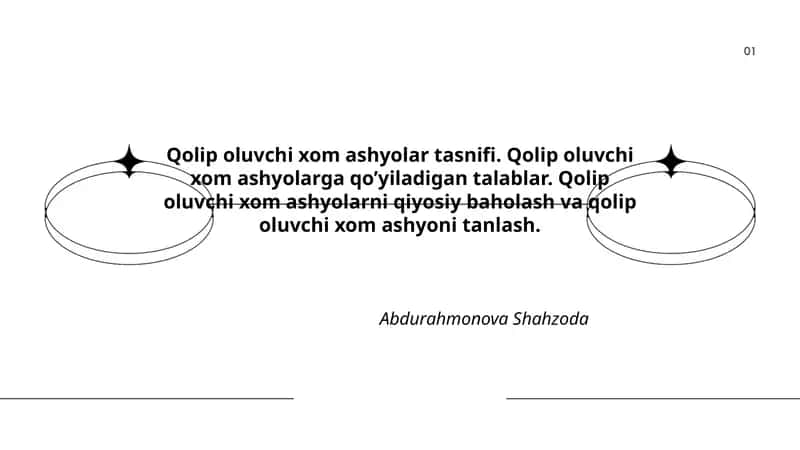 Qolip oluvchi xom ashyolar tasnifi