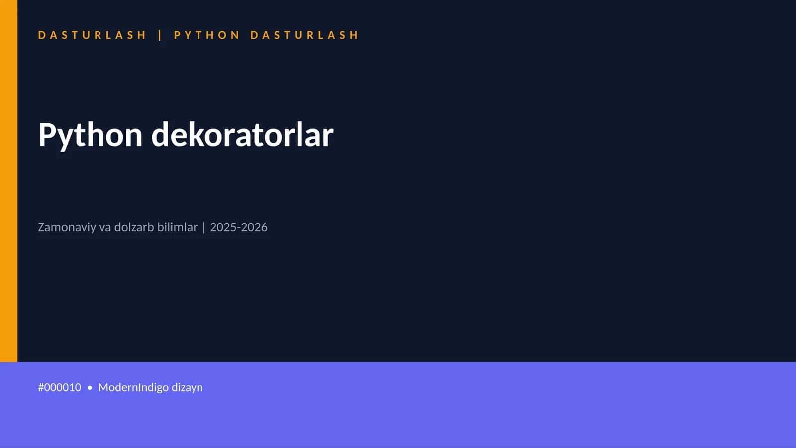 Python dekoratorlar