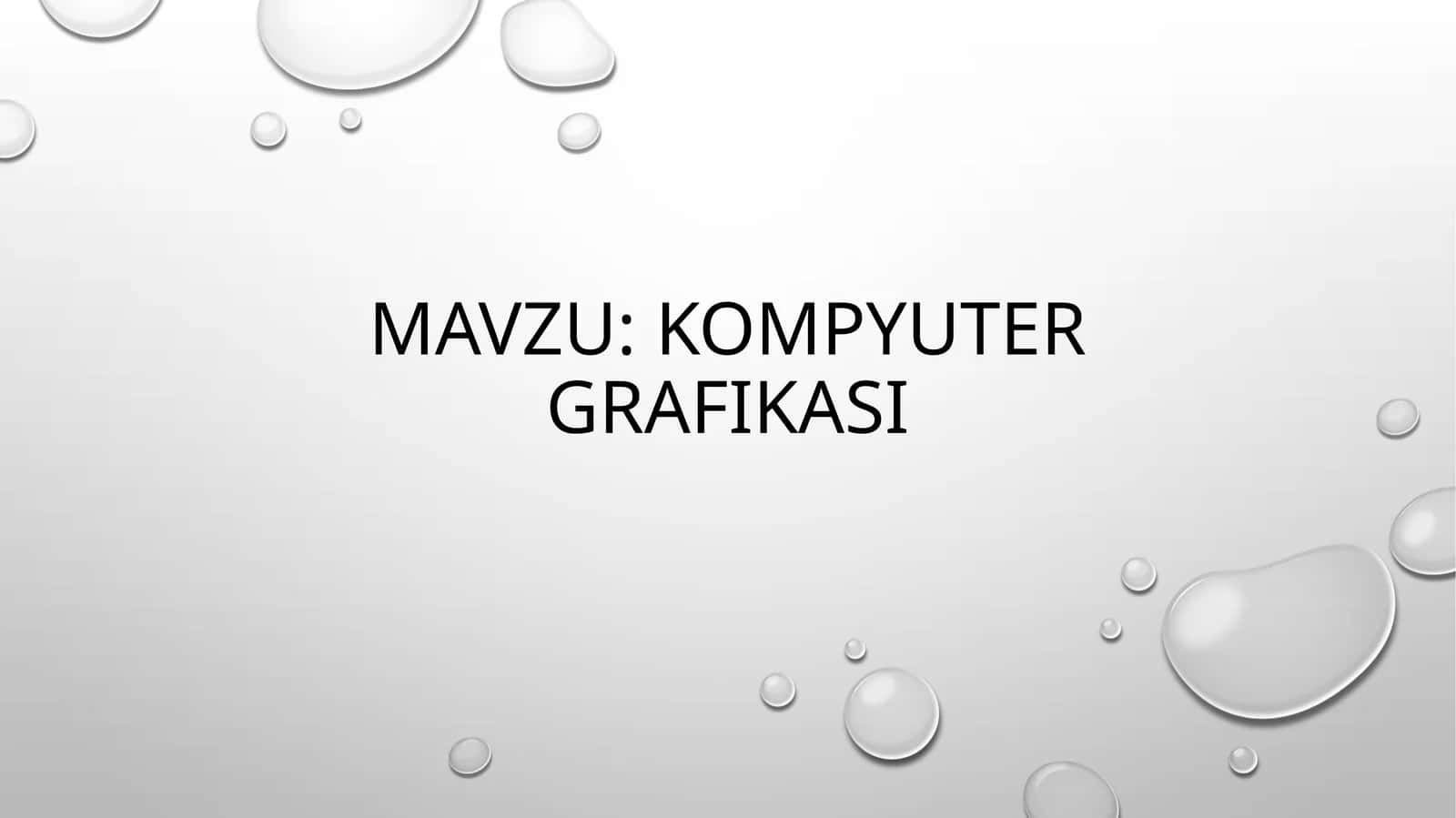 kompyuter grafikasi
