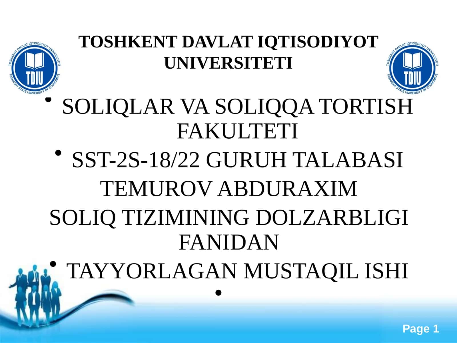 SOLIQ SIYOSATINING MAZMUNI: MAQSADI, VAZIFALARI, STRATEGIYASI VA TAKTIKASI