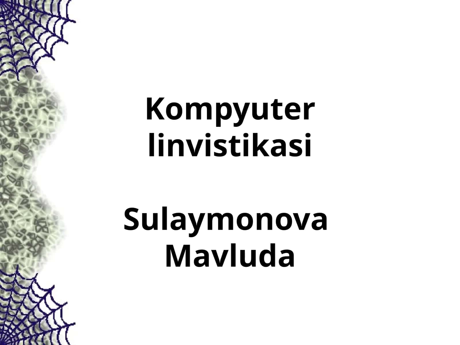 Kompyuterlinvistikasi