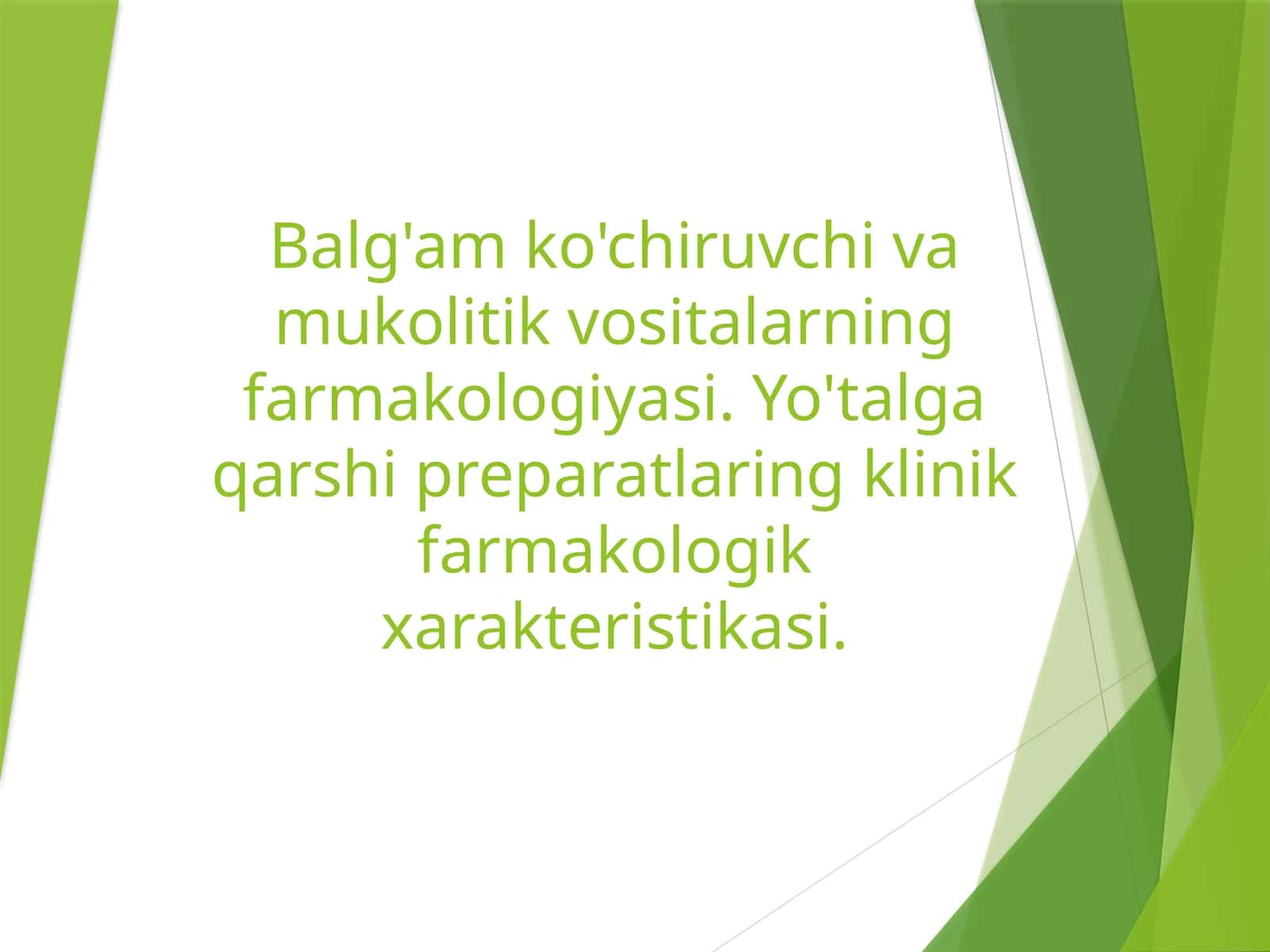 BALG‘AM KO‘CHIRUVCHI DORILAR