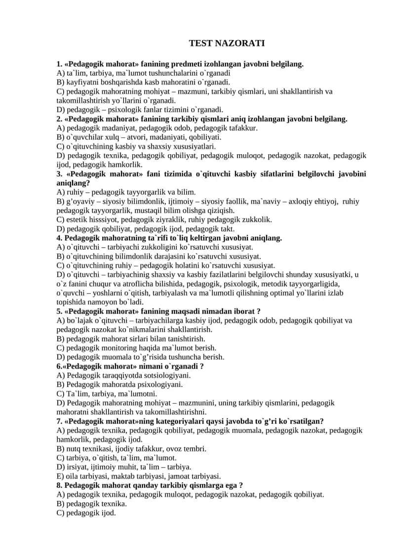 Pedagogik mahorat