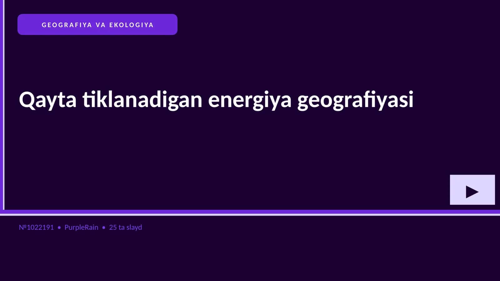 Qayta tiklanadigan energiya geografiyasi