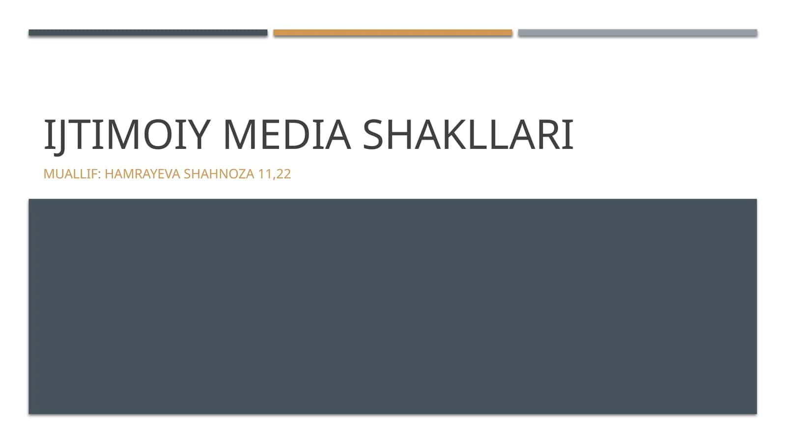 Ijtimoiy media shakllari