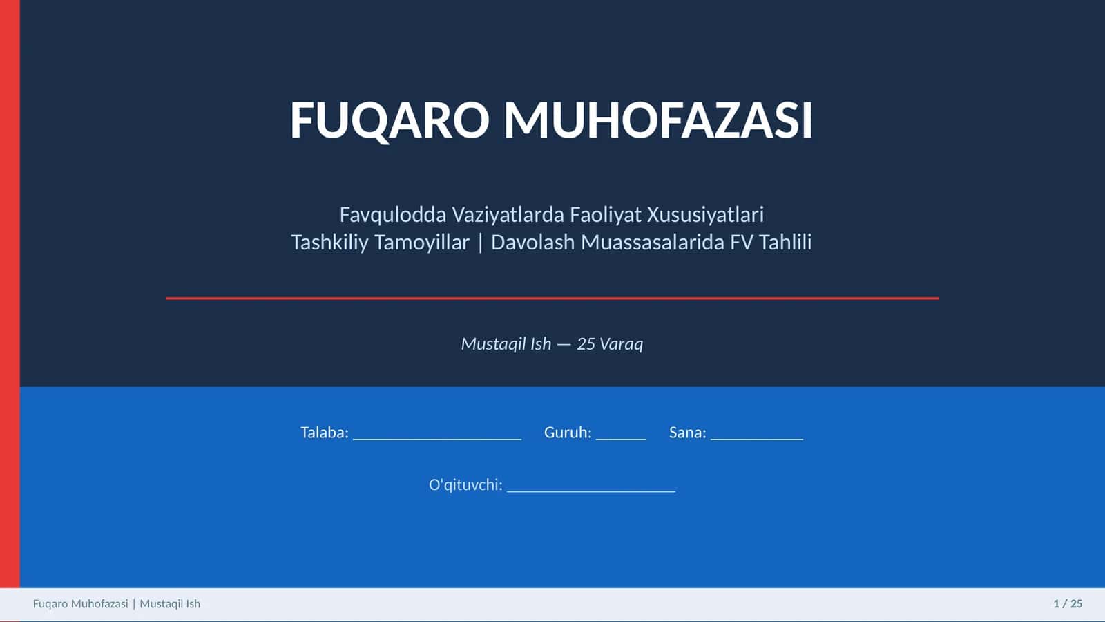 Fuqarolarni muhofaza qilishning asoslari va xususiyatlari. O'zbekiston Respublika xududida sodir boʻ