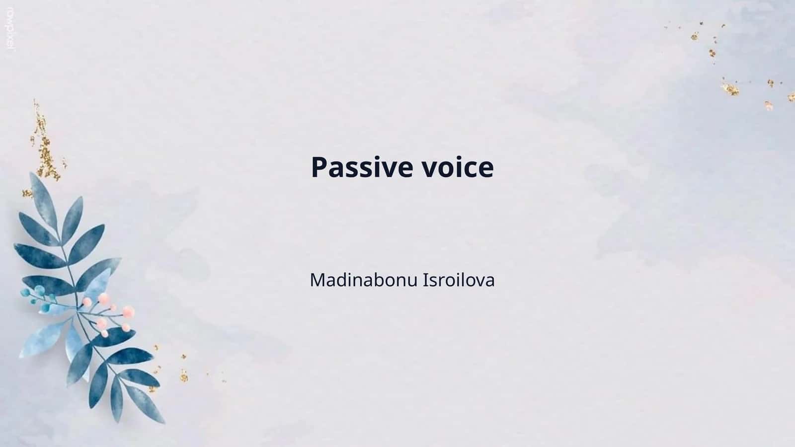 Passive voice