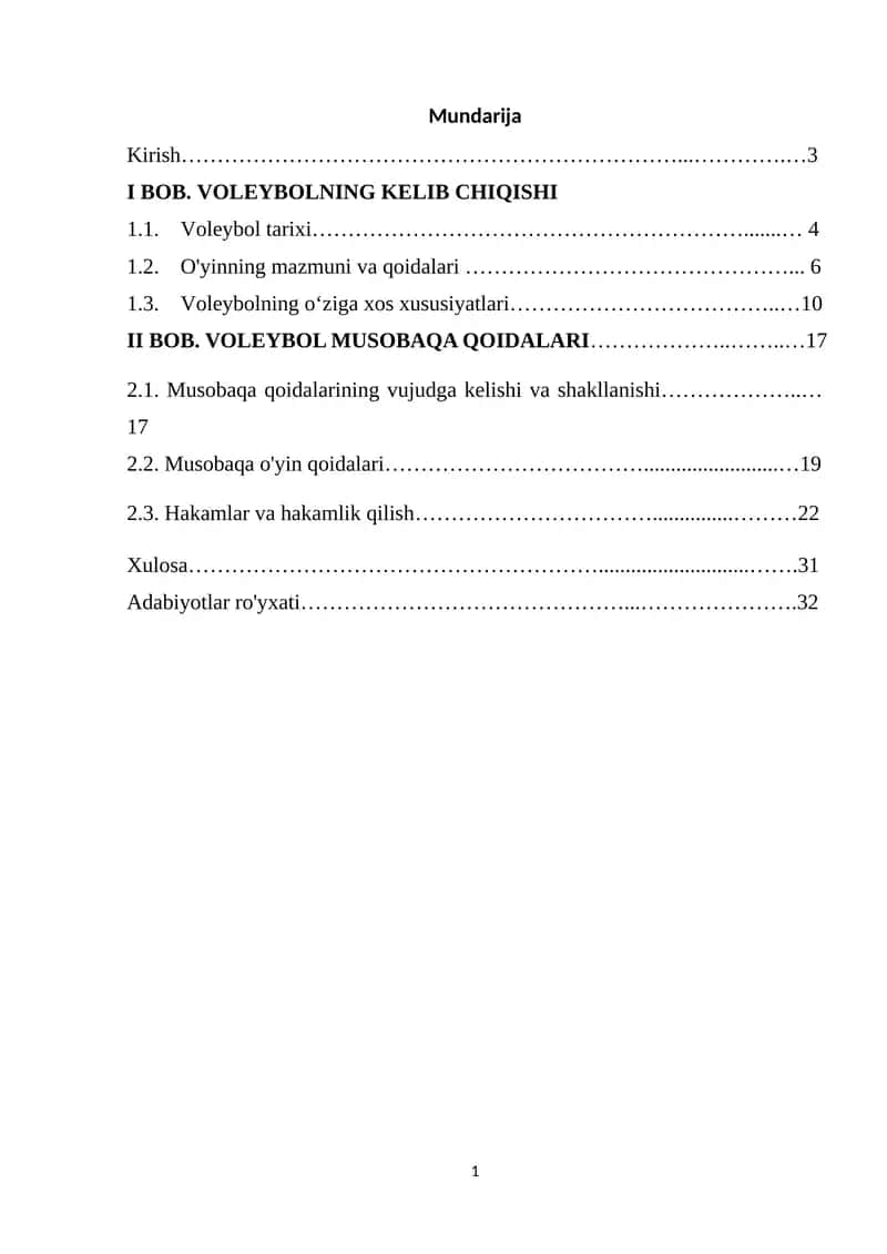 Voleybolning Kelib Chiqishi
