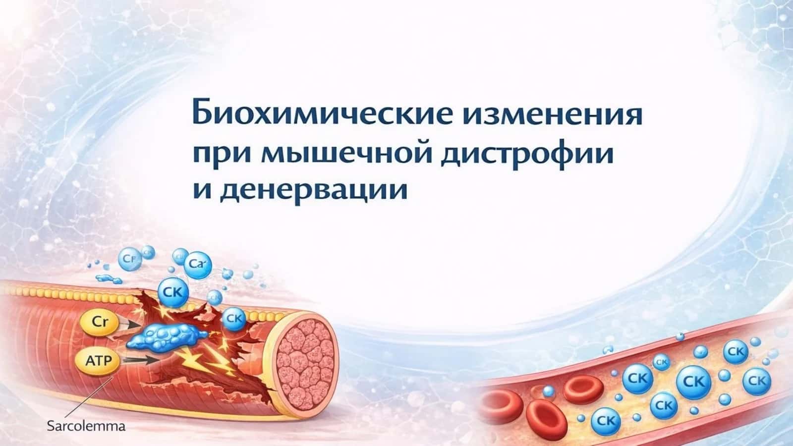 Биохимические изменения при мышечной дистрофии и денервации
