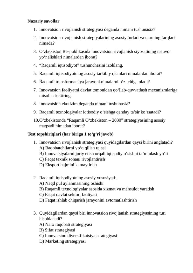 Raqamli iqtisodiyot